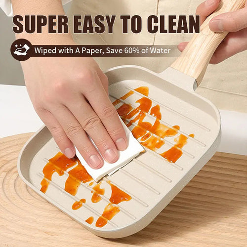 Nonstick Grill Pan for All Stove 19cm/7.5 Inch Square Steak Grilling