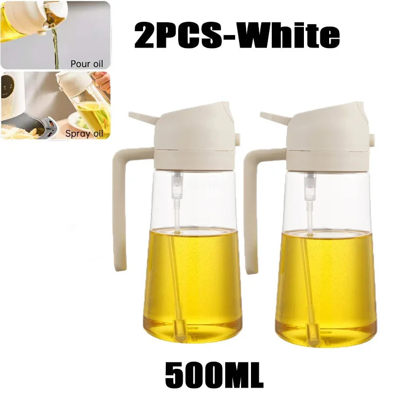 2in1 Kitchen Spray Oil Dispenser Oil Sprayer Polisher or Oil Brush for Air Fryer Salad Grilling Roasting Cooking Kitchen Acceeso