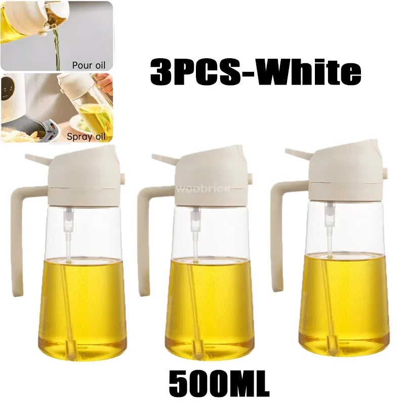 2in1 Kitchen Spray Oil Dispenser Oil Sprayer Polisher or Oil Brush for Air Fryer Salad Grilling Roasting Cooking Kitchen Acceeso